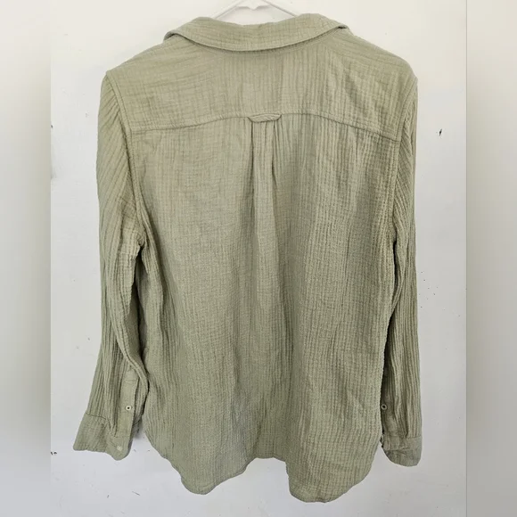 J. Crew Garcon Classic Double Gauze Green Long Sleeve - Picture 2 of 6